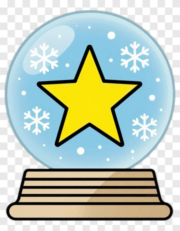 Snow Globe With Yellow Star PNG