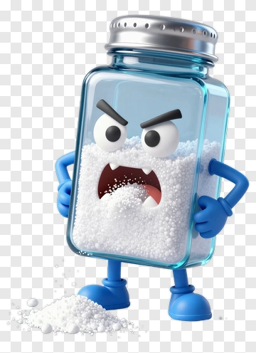 Angry Cartoon Salt Shaker Character PNG