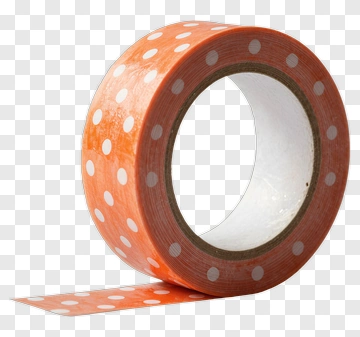Orange Polka Dot Washi Tape PNG
