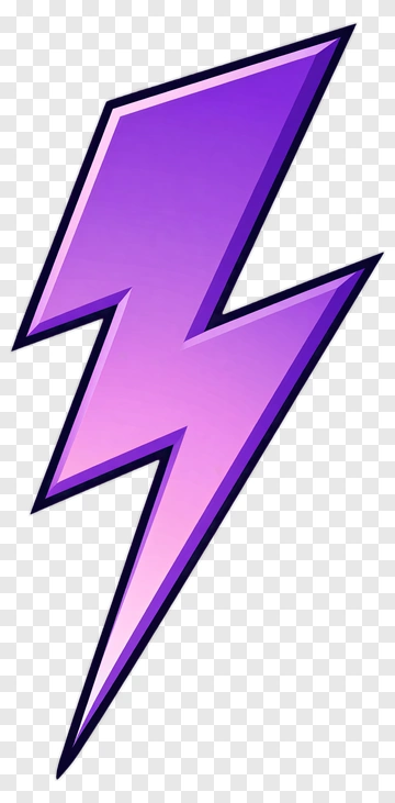 Purple Lightning Bolt Icon PNG