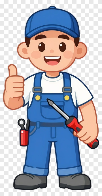 Cartoon Mechanic Giving A Thumbs Up PNG