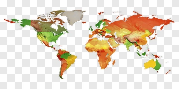 World Map Showing Climate Zones PNG