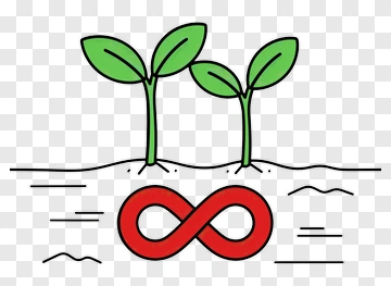 Green Plants With Infinity Symbol PNG
