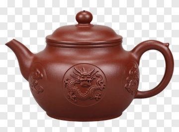 Teapot With Dragon Design PNG