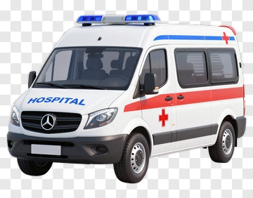 Ambulance Vehicle With Hospital Marking PNG