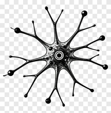 Abstract Black Neural Network Design PNG