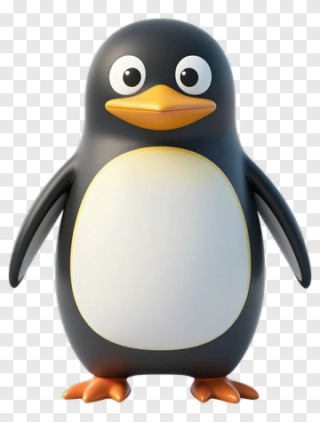 3D Cartoon Penguin PNG