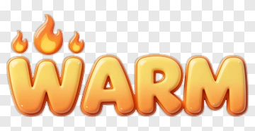 Warm Text With Flames PNG
