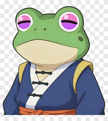 Cartoon Frog Character In Traditional Clothing PNG