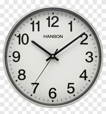 Wall Clock Showing Time PNG