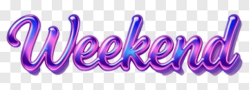 Weekend Text Design PNG