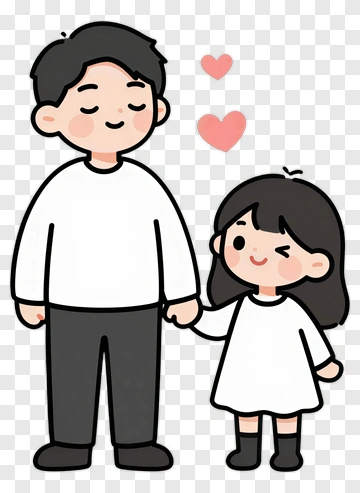 Cartoon Family Holding Hands PNG