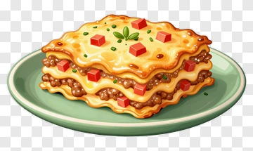 Delicious Lasagna On A Plate PNG