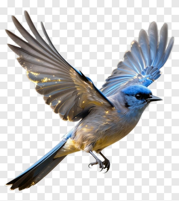 Blue Bird In Flight PNG