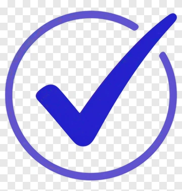 Blue Check Mark Inside Circle PNG