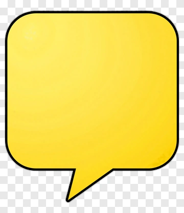 Yellow Speech Bubble PNG