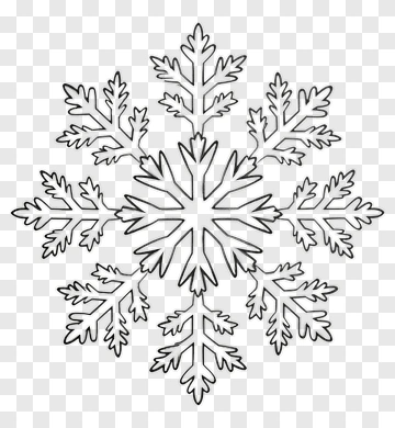 Snowflake Outline Design PNG