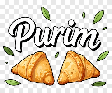 Purim Celebration With Hamantaschen Cookies PNG