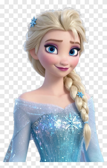 Elsa From Frozen With Braided Hair PNG
