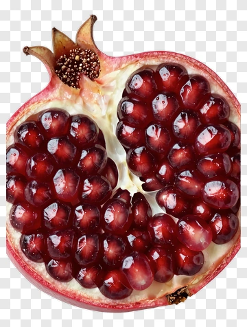 Pomegranate Fruit Cut In Half PNG