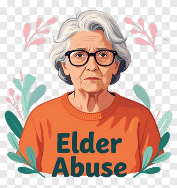 Elder Abuse Awareness Illustration PNG