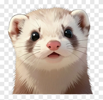 Cute Ferret Face PNG