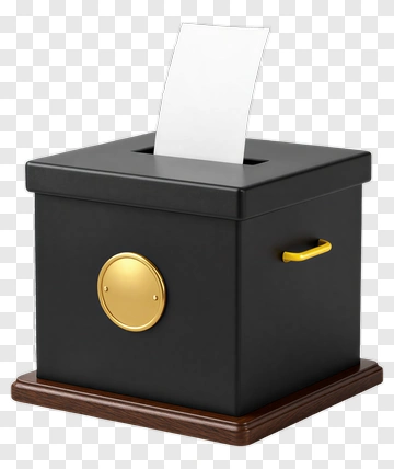 Ballot Box With A Slip Of Paper PNG