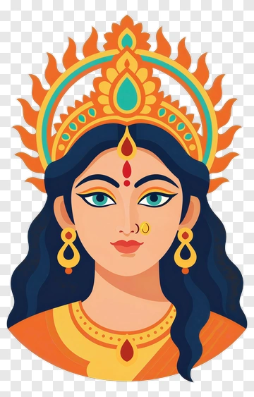 Colorful Goddess Illustration PNG