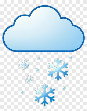 Snow Cloud With Falling Snowflakes PNG