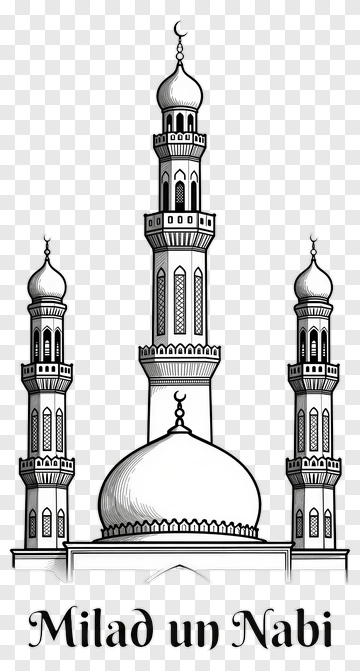 Mosque Illustration For Milad Un Nabi PNG