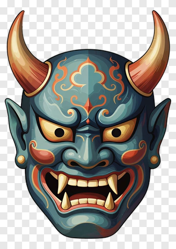 Cartoon Demon Mask PNG