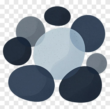 Abstract Blue And Gray Circular Composition PNG
