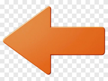 Orange Arrow Pointing Left PNG