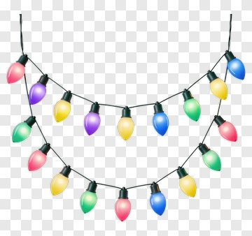 Colorful String Of Christmas Lights PNG