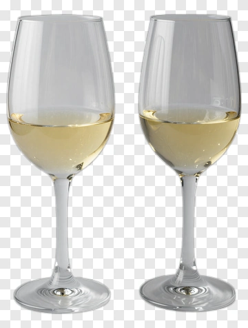 Two Wine Glasses With White Wine PNG