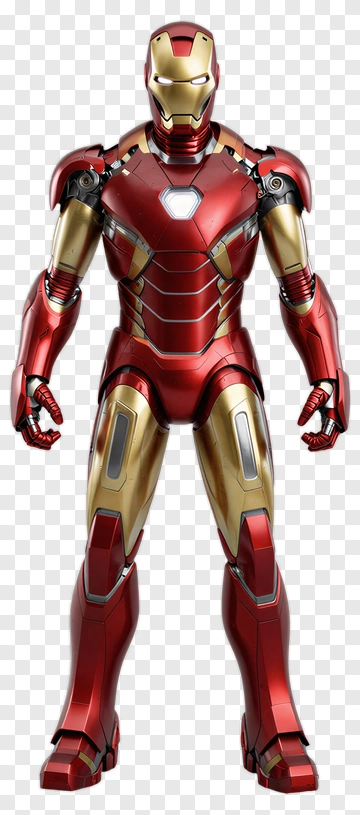 Iron Man In Red And Gold Armor PNG