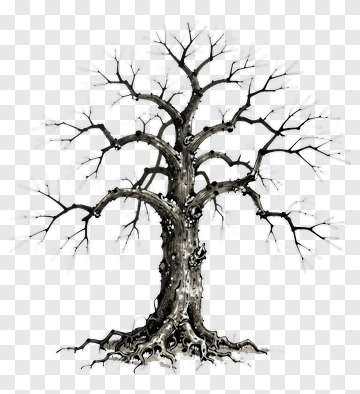 Vintage Tree With Bare Branches PNG