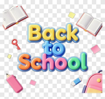 Back To School Supplies And Books PNG