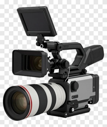 Video Camera With Zoom Lens PNG
