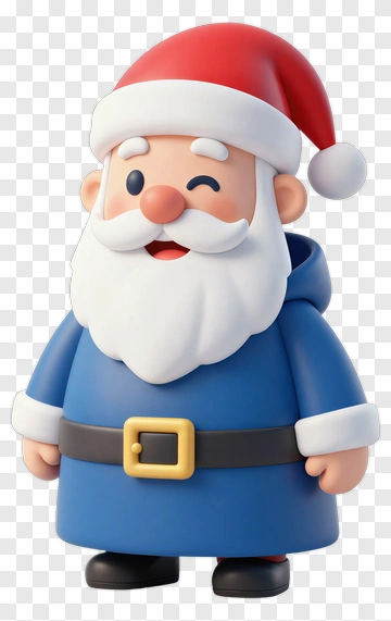 Cartoon Santa Claus Winking PNG