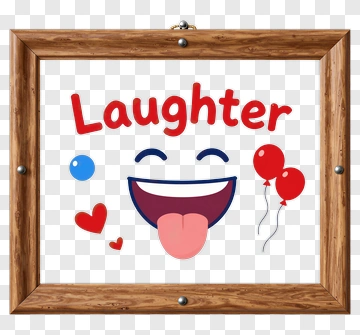 Laughter Sign With Smiley Face And Balloons PNG