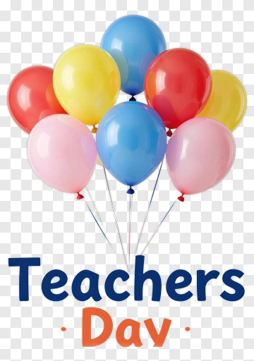 Colorful Balloons For Teachers Day PNG