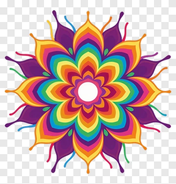 Colorful Mandala Design PNG