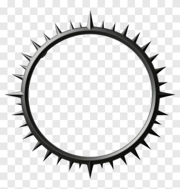 Black Spiked Circle PNG