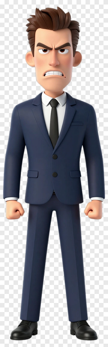Angry Businessman In A Suit PNG