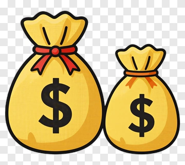 Cartoon Money Bags PNG