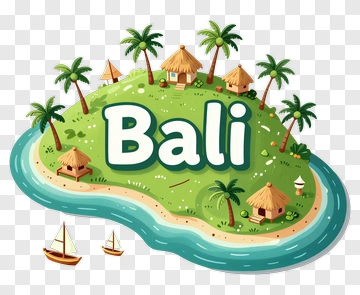 Bali Island Illustration PNG