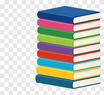 Colorful Stack Of Books PNG