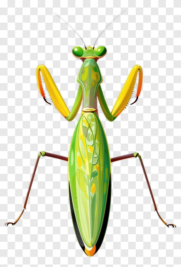 Colorful Praying Mantis PNG