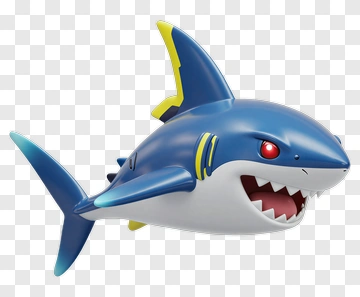 Cartoon Shark With Red Eyes PNG
